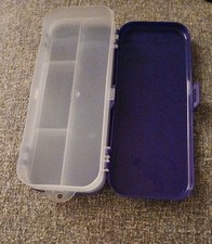 School PENCIL CASE Double Deck Hard Plastic Organizer Box Pen Eraser Compartment