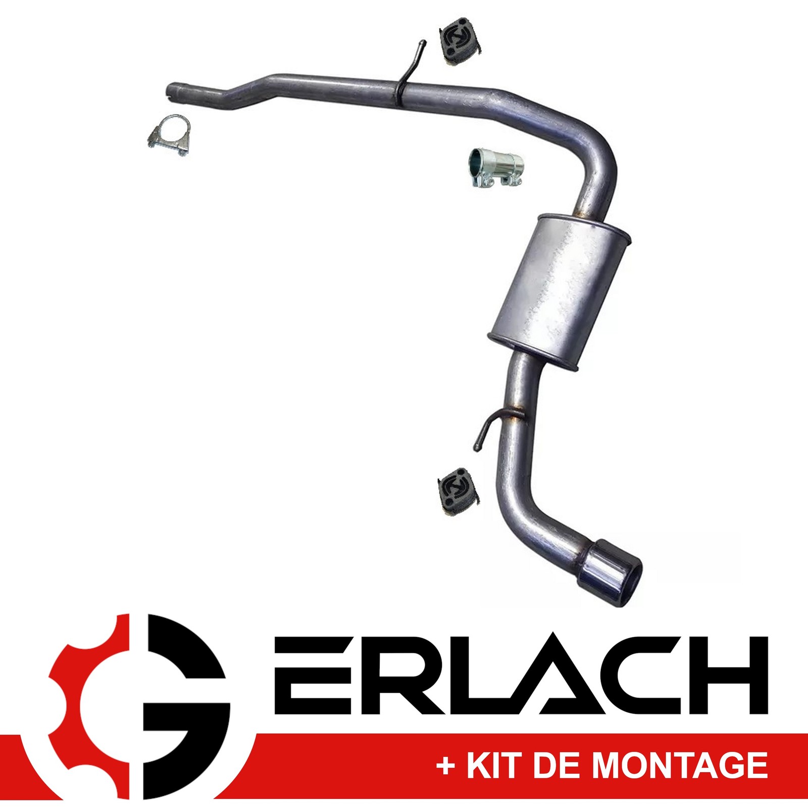 Silencieux arrière robuste en acier aluminé pour Mini Cooper D R60 motorisation 9577