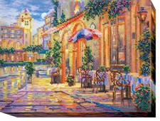 Bead Embroidery Kit "Warm night" Stitching Handmade Beadwork