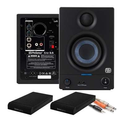 PreSonus Eris 3.5 Studio Monitor Isolation Pads Cable Bundle PRO Audio