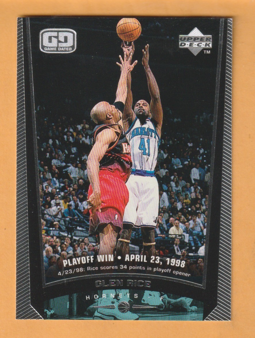 Glen Rice Charlotte Hornets 1998-99 Upper Deck #16 Michigan Wolverines