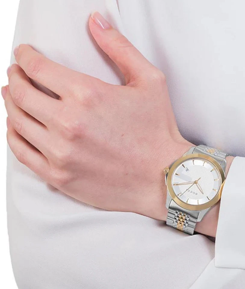 Gucci G-Timeless 38 mm Case Silver, Gold YA126409 - Image 3 of 4