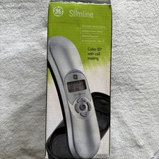 GE Slimline Phone 29267GE3 Corded Silver Black Caller ID With Call Waiting