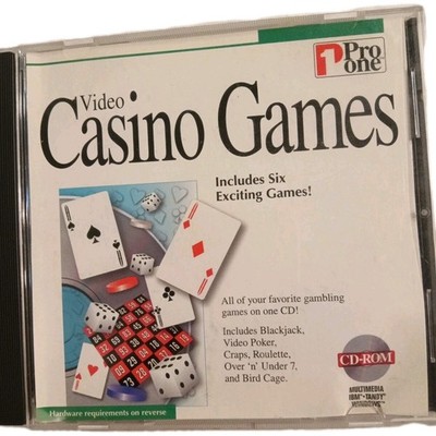 Casino Games CD-rom software - Includes Six Exciting Games - Multimedia IBM CD1