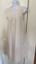 VTG Barbizon Blush Pink Lace Trim Nightgown- S