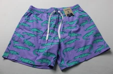 Chubbies Men's Drawstring Waist Gem Glades Swim Trunk EJ3 Purple Large NWT