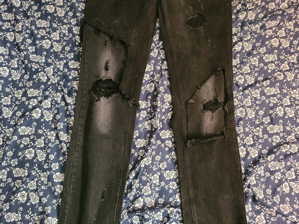 Брюки Raf Simons 19/20 Slim Fit разрушенные двухслойные - размер 32 X 35 - Изображение 4 из 4