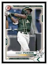 2021 Bowman Draft #BD-153 Robert Puason Oakland Athletics Baseball Card 33840