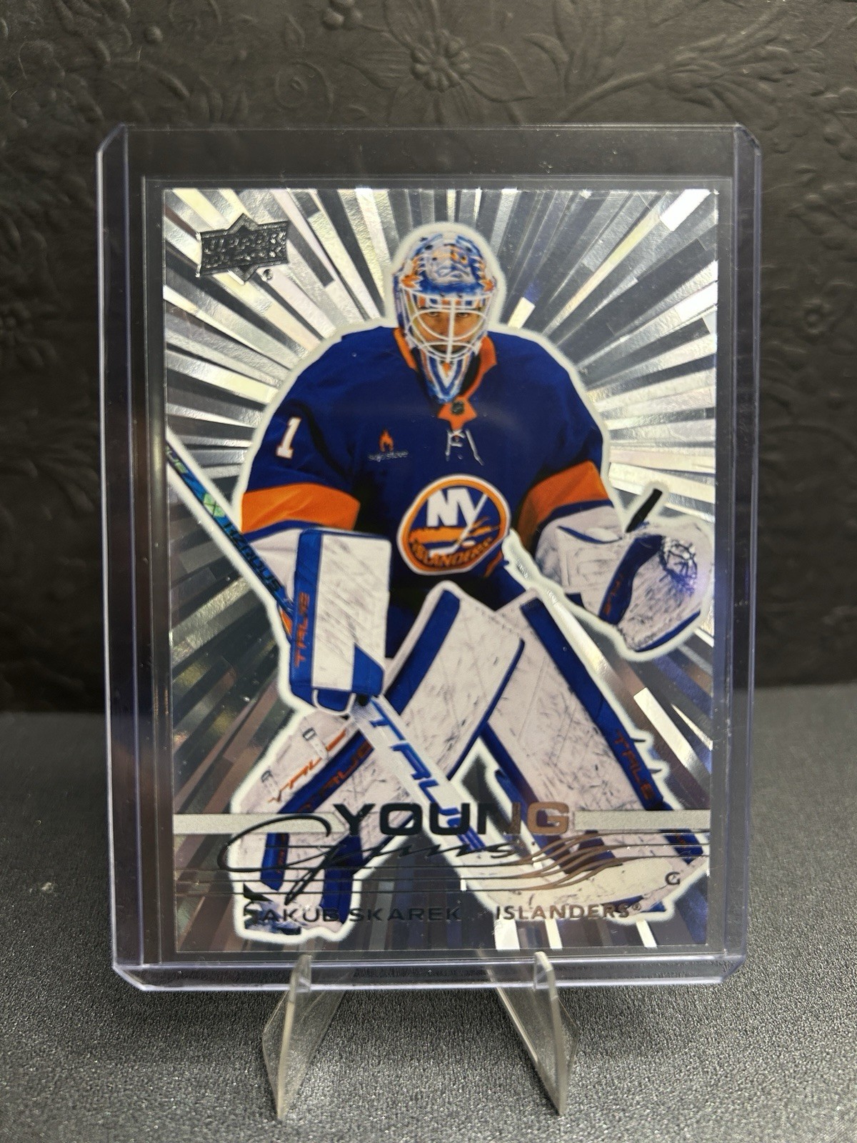 2025-26 Upper Deck Series 1 Young Guns Outburst Jakub Skarek #244 Rookie RC