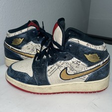 🔥Scarpe da ginnastica Nike Air Jordan 1 Mid SE GS 'Take Flight' FN1353 400 - Taglia 5 Y