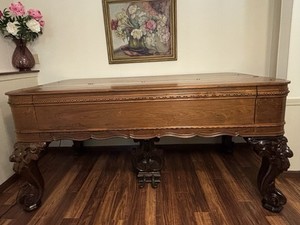 Restored 1881 Rosewood Victorian Square Grand Piano