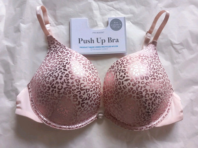 PRIMARK SECRET POSSESSIONS PINK ANIMAL PRINT PUSH UP BOOST BH 32A-38DD Cup