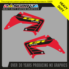 HONDA CR 250 2002 MOTOCROSS MX RAD RADIATOR SCOOP GRAPHICS DECALS STICKERS