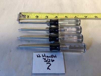 Vintage Craftsman Torx screwdrivers T-25 T-20 T-15 T-20 mechanic hand tools