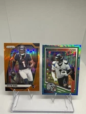 Stefon Diggs 2 Card Lot | Prizm Orange 151/249 + Score Stars 194/499 Texans