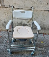 Ortoprime Sedia a Rotelle Comoda con WC  Vaso Rimovibile per Anziani/Disabili