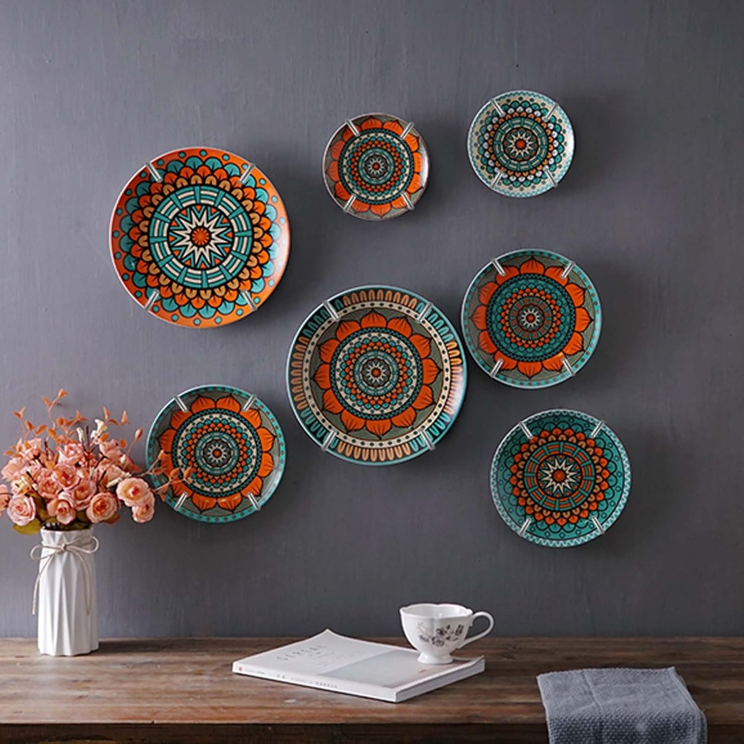 4 Pack Plate Hangers for the Wall, 6/8/10/12 Inch Plate Wall Holder Stainless St