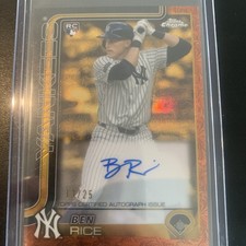 2025 Topps Gilded Collection -  Gold Autographs Ben Rice 13/25 #CGA-BR (AU/R)