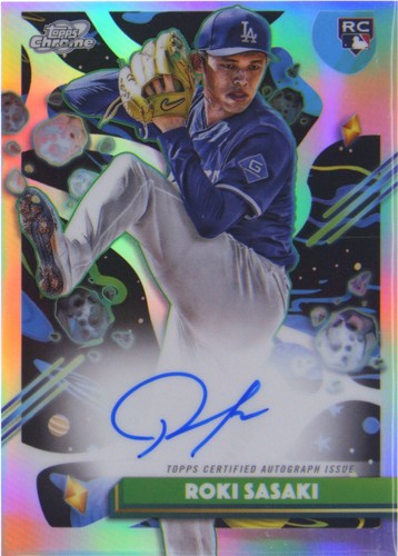 ? 2025 Topps Chrome ROKI SASAKI Aqua Wave Refractor RC /199 