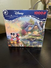 Ceaco - Thomas Kinkade - Disney - Mickey Minnie - Sweetheart Cove - 1000 Piece
