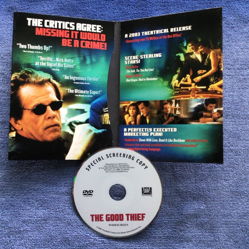 The Good Thief (DVD, 2003) Promo DVD Nick Nolte Neil Jordan Heist Film