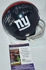 GIFFORD TITTLE AUTOGRAPHED 2 BAR TB MINI HELMET NEW YORK GIANTS HOF 77, 71 JSA