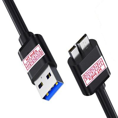 USB 3.0 Micro-B Ladekabel Datenkabel für Festplatte Extern WD WDBYVG0020BBK-WESN