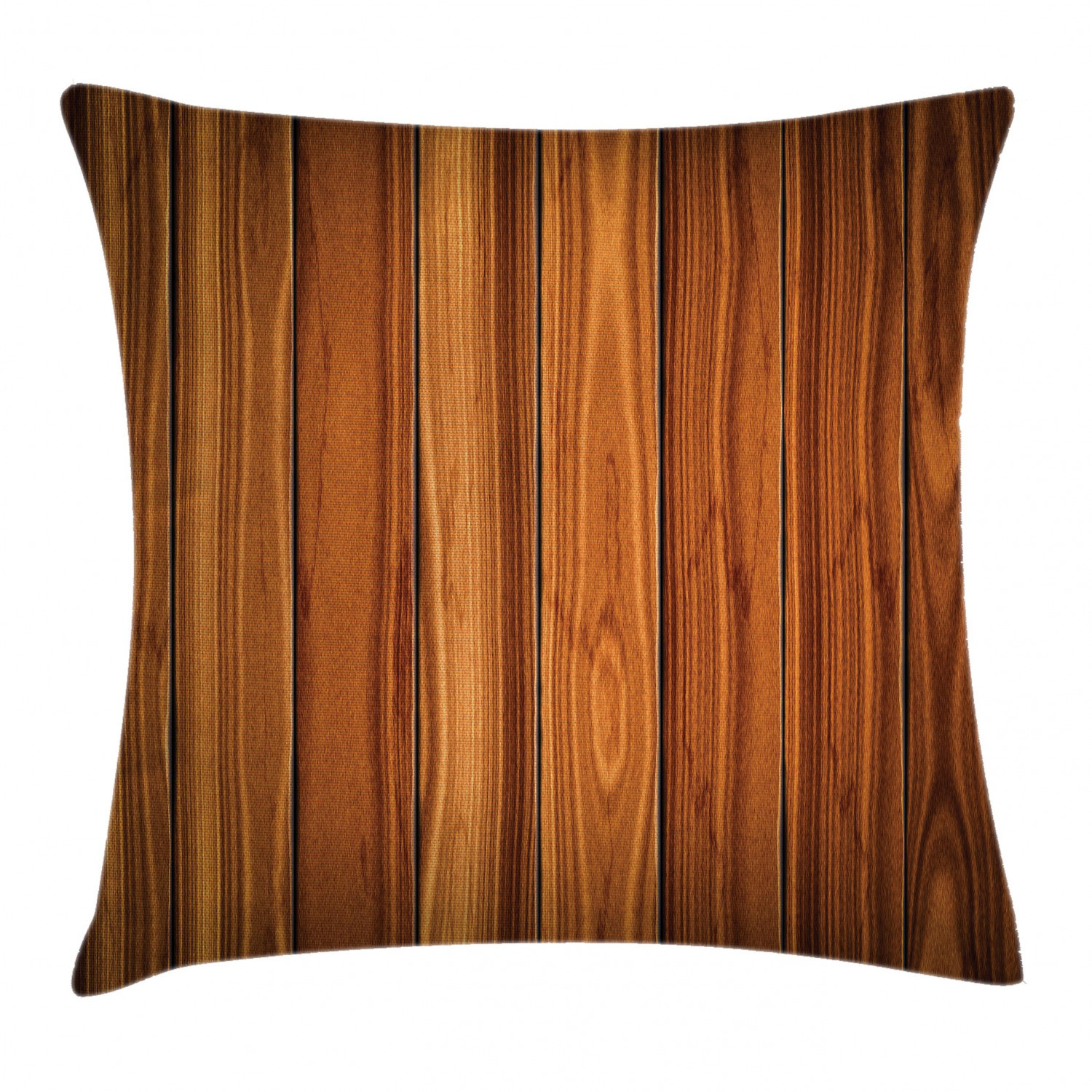 Rustic Brown Timber Wood Square Pillow Case Cover 16 Inch