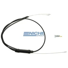 Universal 1 into 2 Kit Motorcycle Twin Dual Carburetor Throttle - Pull Cable