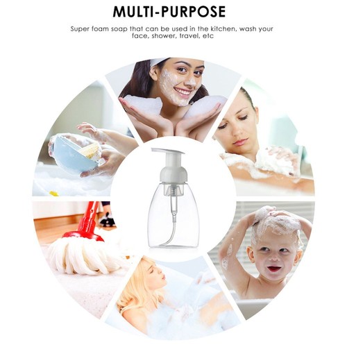 5 Stck. Klar Gel Kunststoff Dusche Schäumen Flasche Seifenspender Flüssigkeitspumpe Behälter - Bild 13 von 15