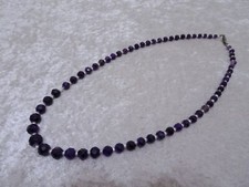 Antico Ametista U. Perle Collana - Chiusura 835er Argento - Vintage - Handmade