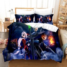 Beautiful 3D Jack and Sally Duvet Cover with Pillow Cover Bed Sets