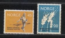 Norway 1959 MNH Mi 436-437 Sc 378-379 Agricultural College of Norway , Sower **