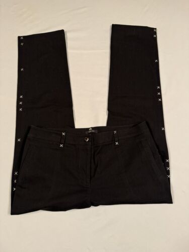Pantalones para mujer Carlisle vintage 12 RN 138420 algodón poli elastano tachonados de metal. - Imagen 1 de 7