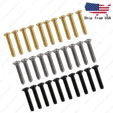 10 Pcs Guitar SHORT TUNER KNOB Tuning Machine Buttons  SCREWS 2.5x14 3 Color