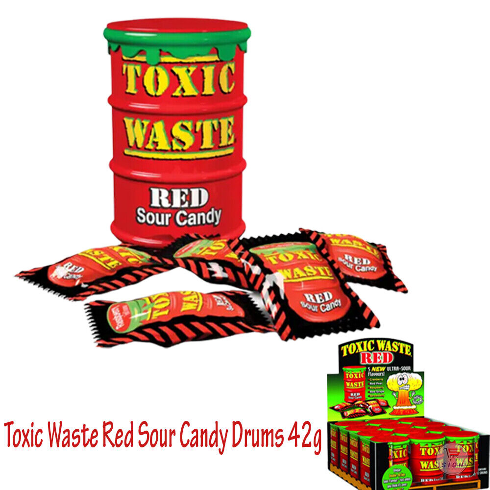 Toxic Waste Red Sour Candy 