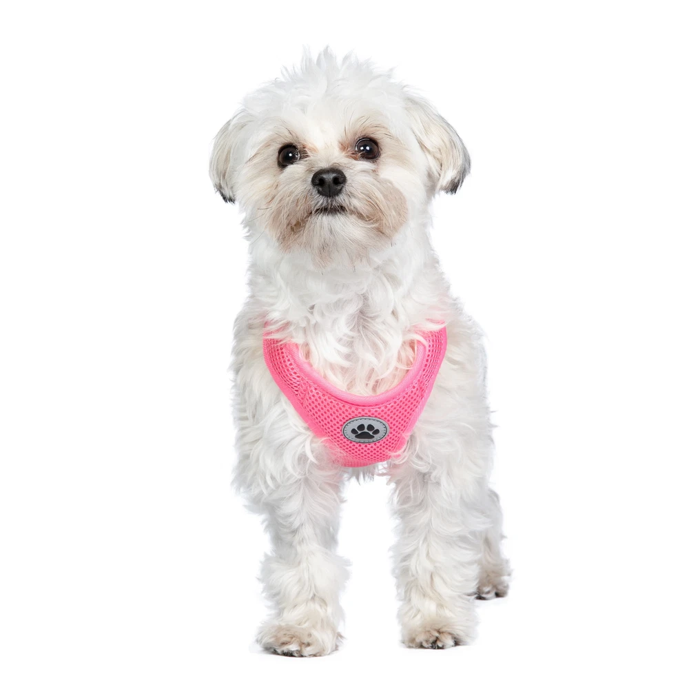 Dog Harness, Mesh Adjustable, Reflective Dog Walking Pet Harness, Pink Dog Harness, Mesh Adjustable, Reflective Dog Walking Pet Harness, Pink