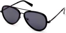 Kenneth Cole New York KC7222 01A Black Aviator Plastic Sunglasses 55-14-140