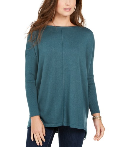 Petite Seam-Front Tunic Sweater Size 