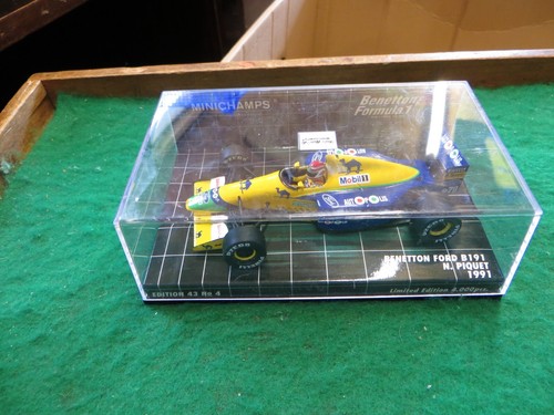 MINICHAMPS F1 BENETTON FORD B-191 NELSON PIQUET 1991 #20 1/43 MIB - Picture 10 of 10