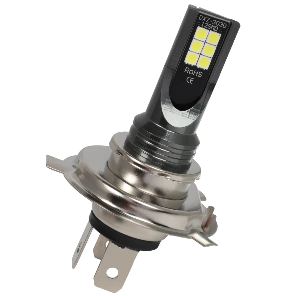 2pcs H4 9003 HB2 LED 12-3030SMD Fog Driving Drl Xenon White Light Bulbs 6000K - Image 4 of 4