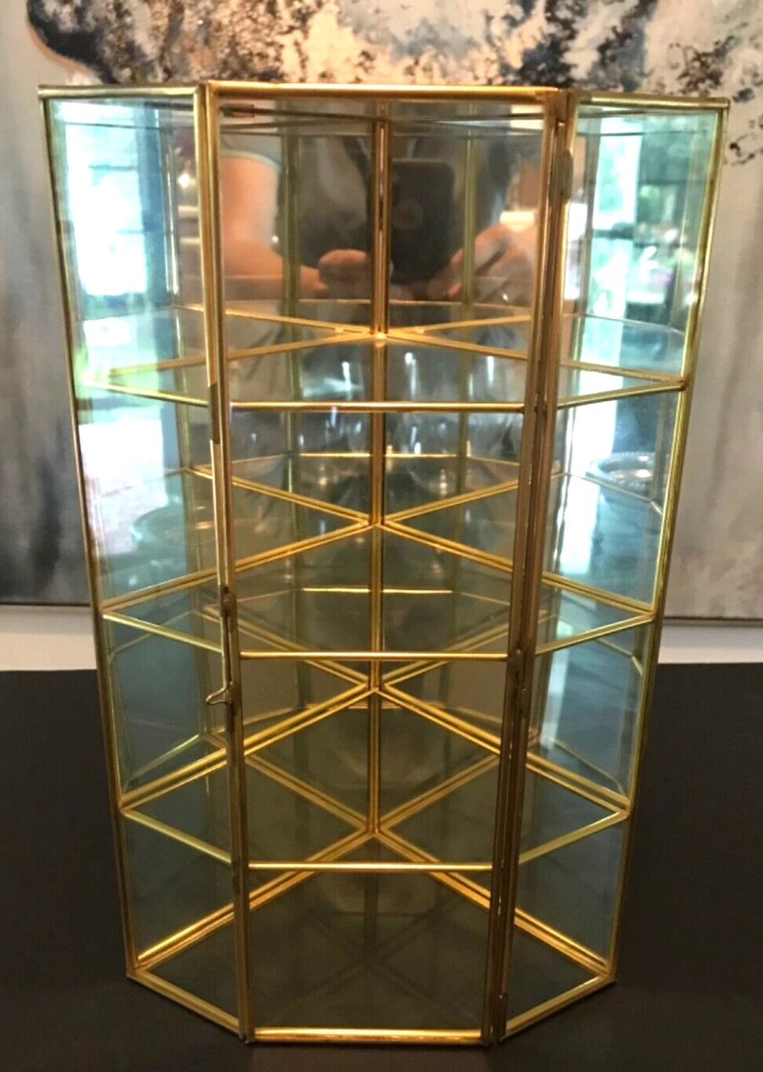 Brass on sale curio cabinet