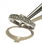 14k white gold 1.08ct round diamond engagement ring 3.4g ladies size 8 natural — photo 6