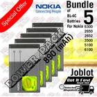 5X Genuine BL4C BL-4C BATTERY FOR NOKIA 6300 2650 2652 3500 5100 6100