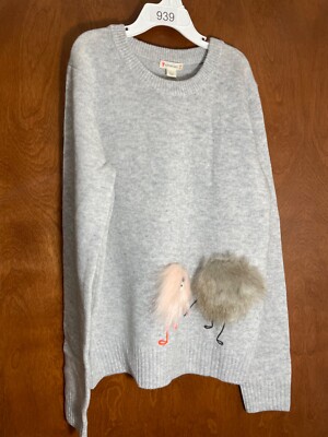 Crewcuts New with tag Size 16 GIRLS' FURRY MAX THE MONSTER WOOL POPOVER SWEATER