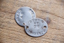 Relic WW2 RAC RTR dogtag Reconnaissance Corps WW2 Recce - BOWEN 10601925