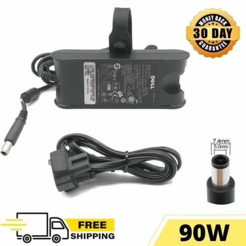 90W Dell OEM Power Adapter Charger - Inspiron Laptop 1720 1721 1750 1764 w/cord - Afbeelding 1 van 5