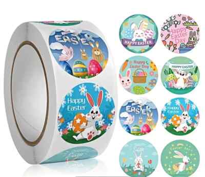 100 Happy Easter ASSORTED 1'' ENVELOPE STICKERS LABELS SEALS Greeting Card