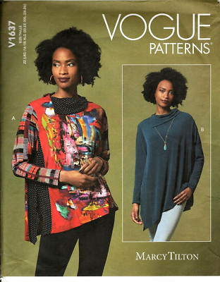 Vogue V1637 Misses L to XXL Marcy Tilton Tops and Tunics UNCUT Sewing Pattern