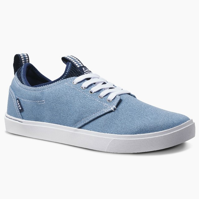 Reef RF0A3OLRVBL Men's Discovery Vintage Blue Canvas Sleek Casual Lace-Up Shoes | eBay